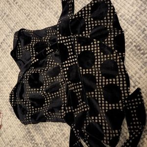 Eva Franco anthropologie top small polka dot velvet